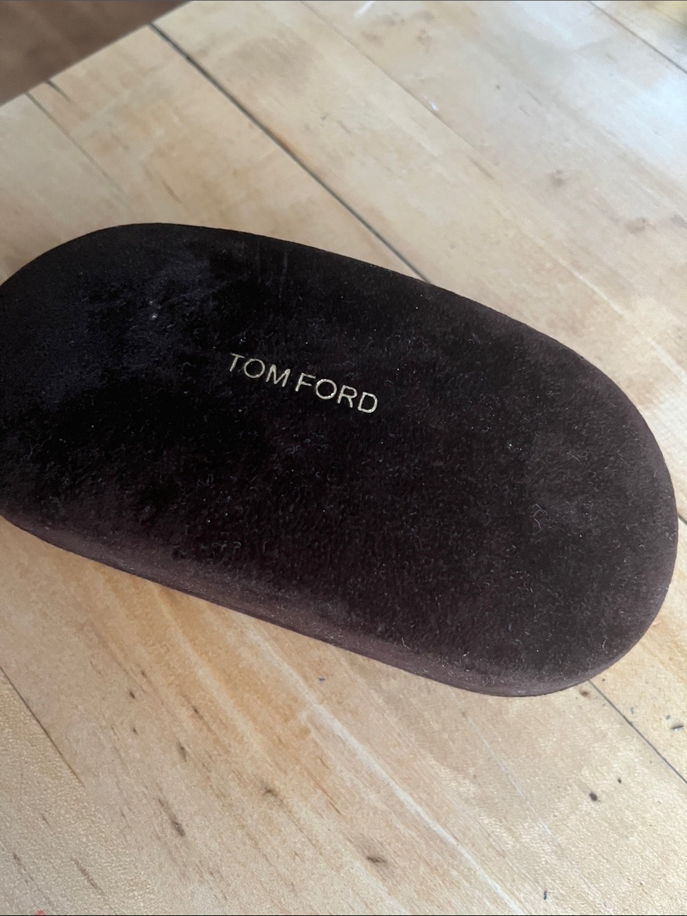 Tom Ford Brown Suede Sunglasses Case great cond, w/ cleaning cloth